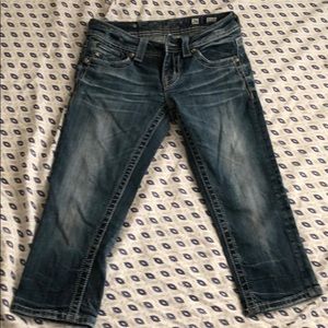 MISS ME Jeans #JP5163P2 Capri Angel Wing Pocket